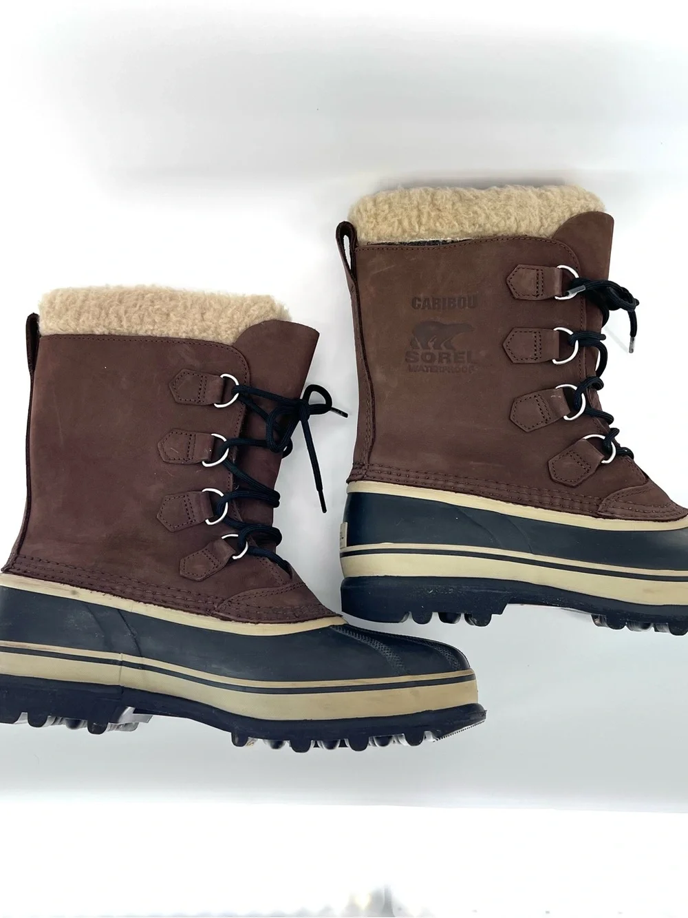 SOREL Men's Caribou Winter Boots Sz 11 Brown Winter Waterproof Outdoors
